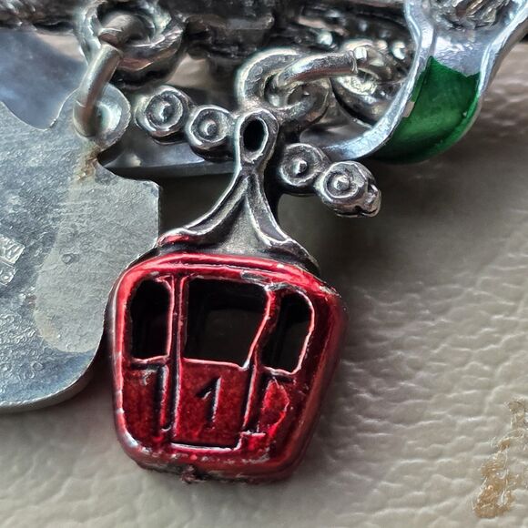 Switzerland Hat Lapel Pin  3 Charms Bell First Aid - Picture 9 of 12